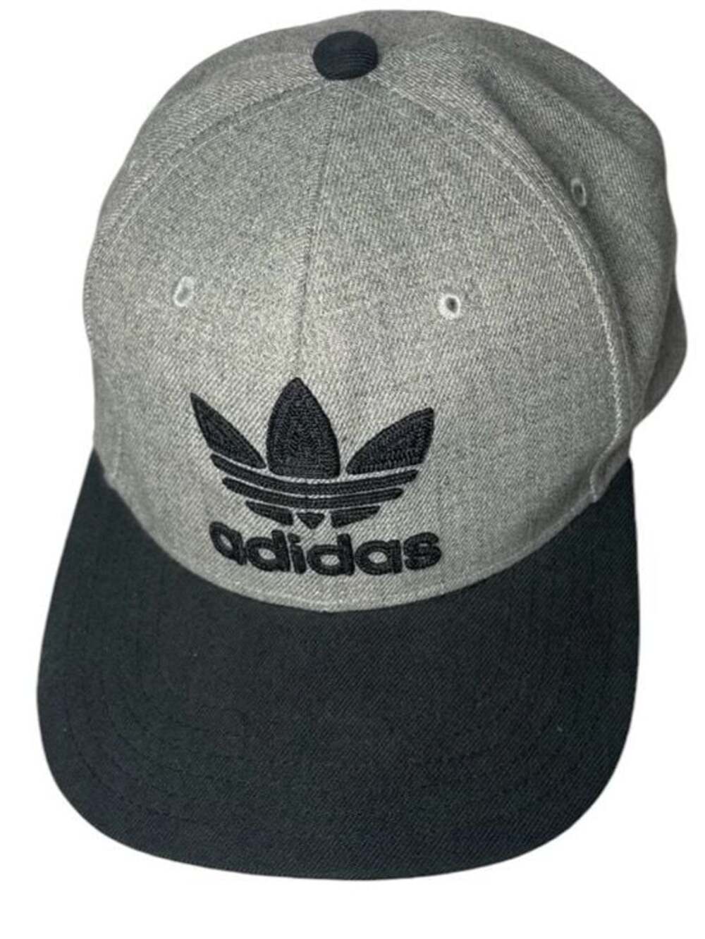 adidas Grey and Black Trefoil Snapback Hat